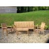 Marley Teak Garden Bench & Armchair Set - 0