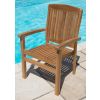 1m Teak Octagonal Folding Table with 2 Marley Chairs & 2 Armchairs - 6