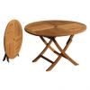 1m Teak Circular Folding Table with 4 Harrogate Chairs - 5