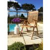 1m Teak Circular Folding Table with 4 Harrogate Chairs - 4