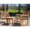Traditional Teak Garden Armchairs and Coffee Table Set - 0