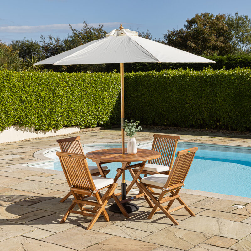 Halo Compact 4 Seater Dining Set with Cora Chairs