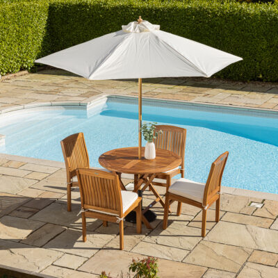 Halo Compact 4 Seater Dining Set with Marley Chairs