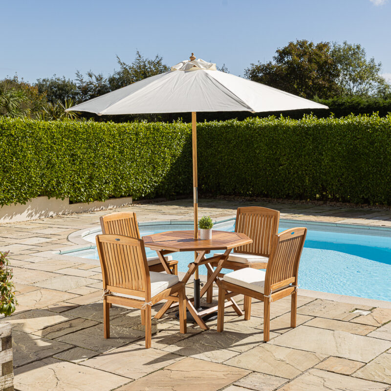 Koto Compact 4 Seater Dining Set with Marley Chairs