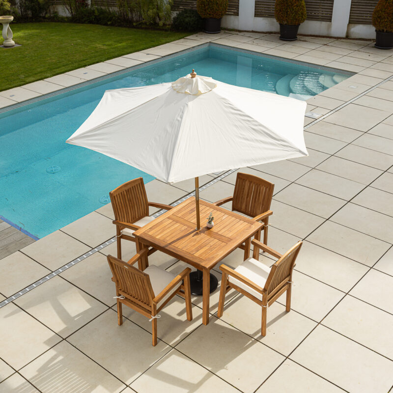 Rune 4 Seater Dining Set with Marley Chairs