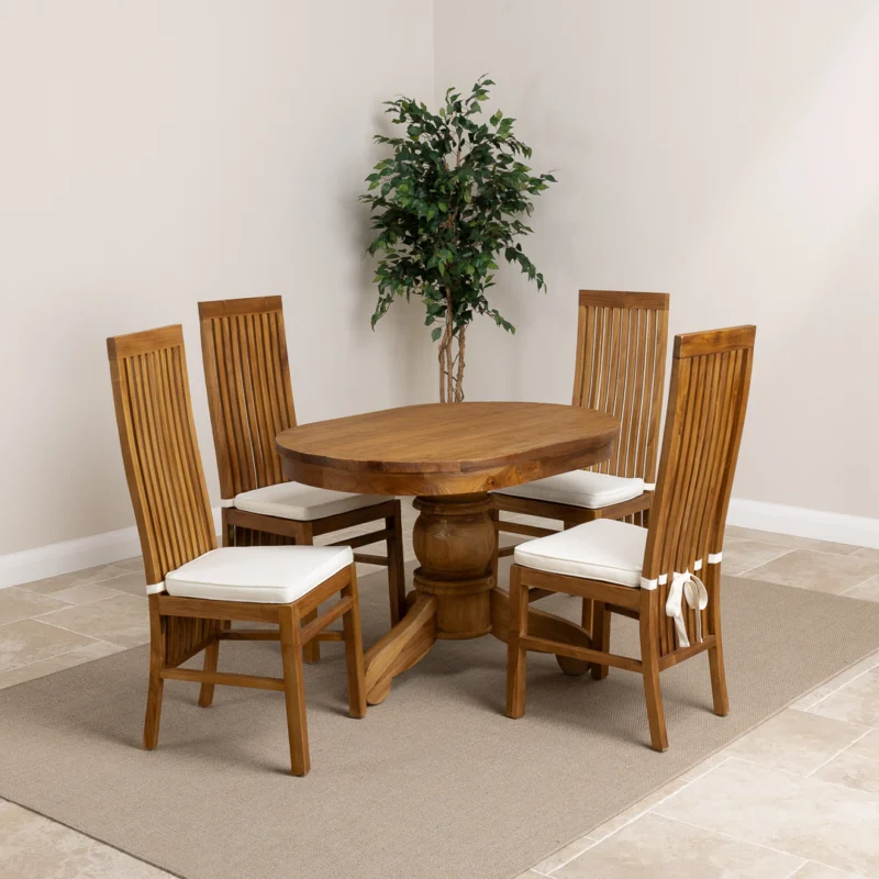 Cairn 4 Seater Dining Set with Reclaimed Teak Chairs