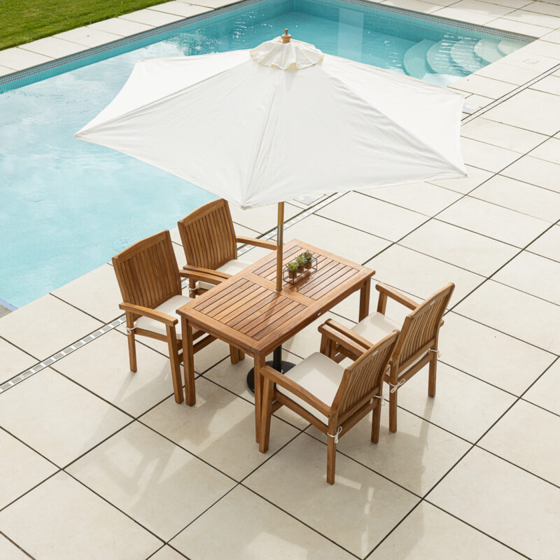 Ridge 4 Seater Dining Set with Marley Chairs