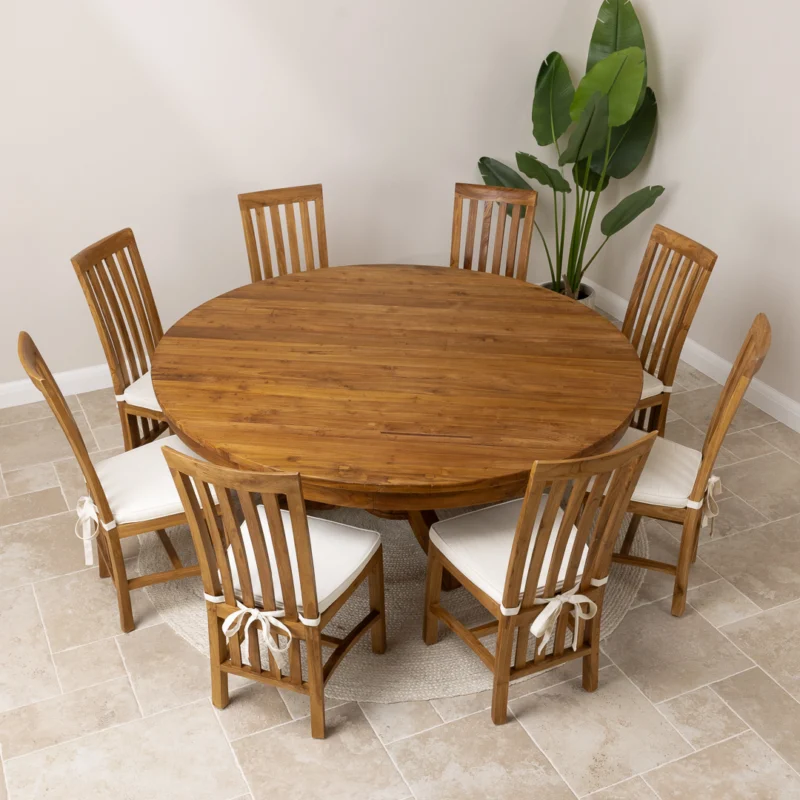 Country 8 Seater Dining Set with Reclaimed Teak Chairs