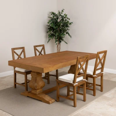 Emara 4 or 6 Seater Dining Set with Etana Chairs