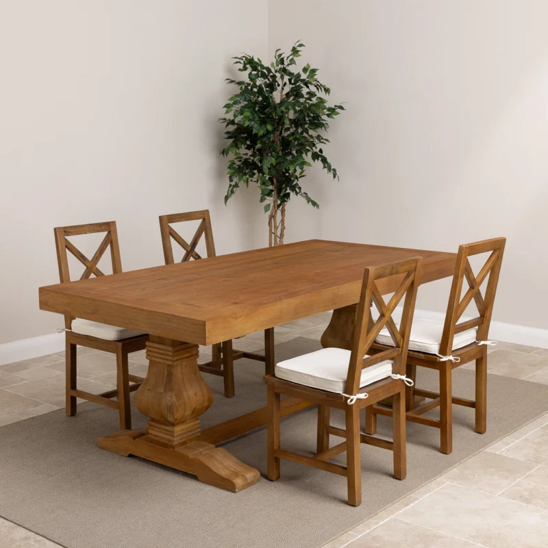 Emara 4 or 6 Seater Dining Set with Etana Chairs