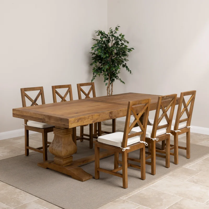 Emara 6 or 8 Seater Dining Set with Etana Chairs