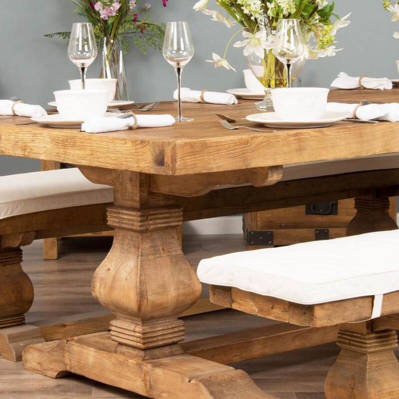 Emara 6 or 8 Seater Wide Dining Table