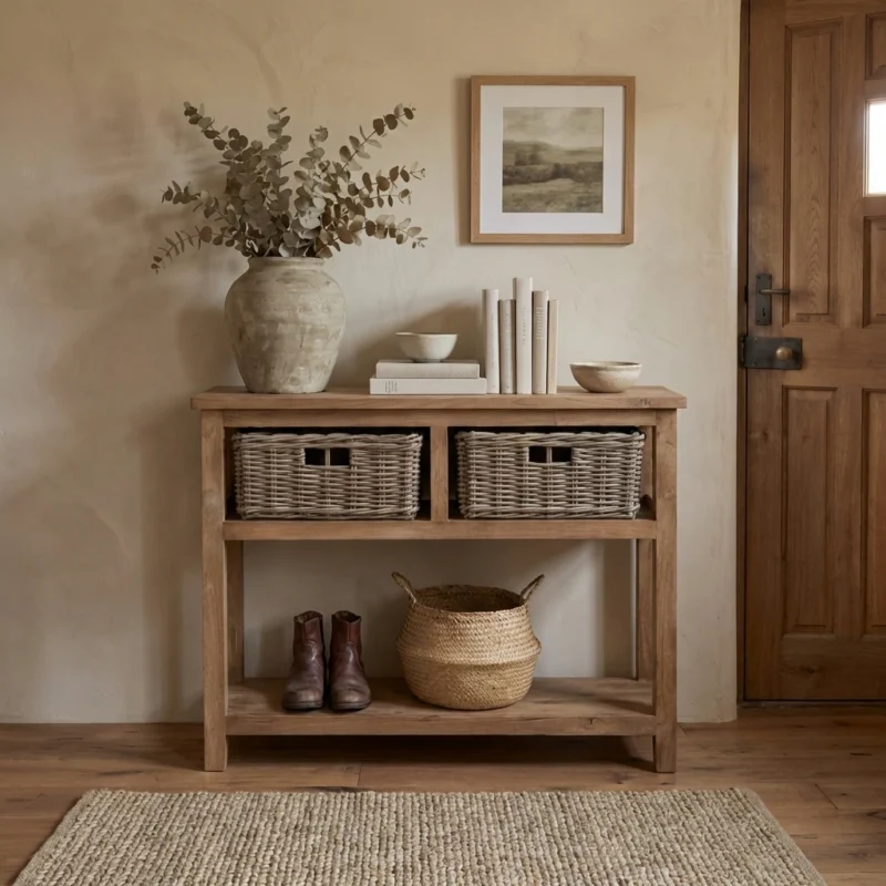 Elva 2 Basket Hall Table