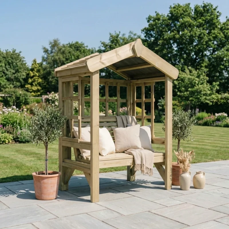 Hustyns Cottage Trellis Arbour Seat