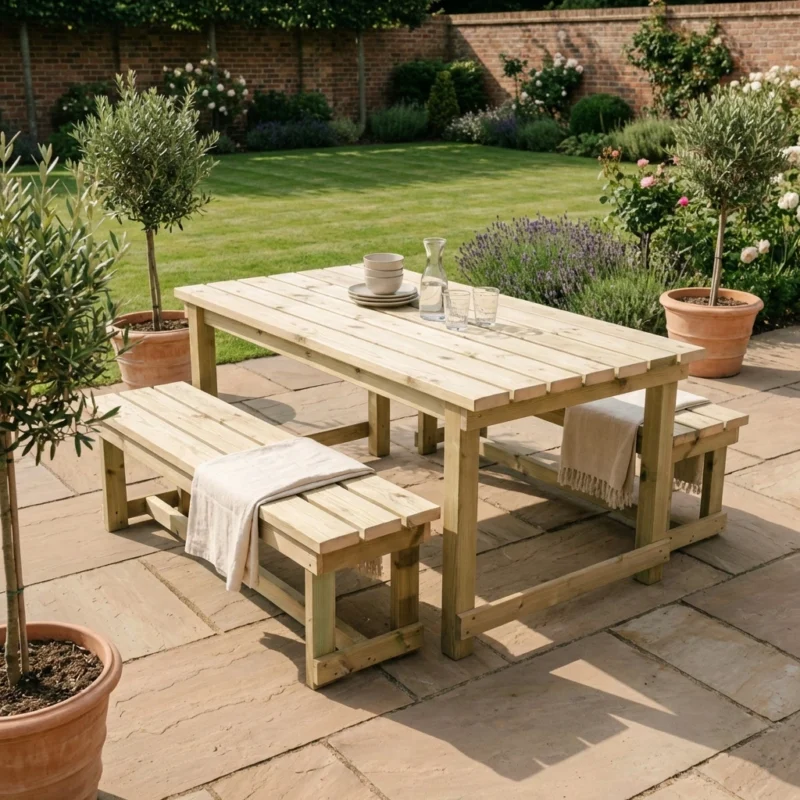 Hustyns Bench Dining Set