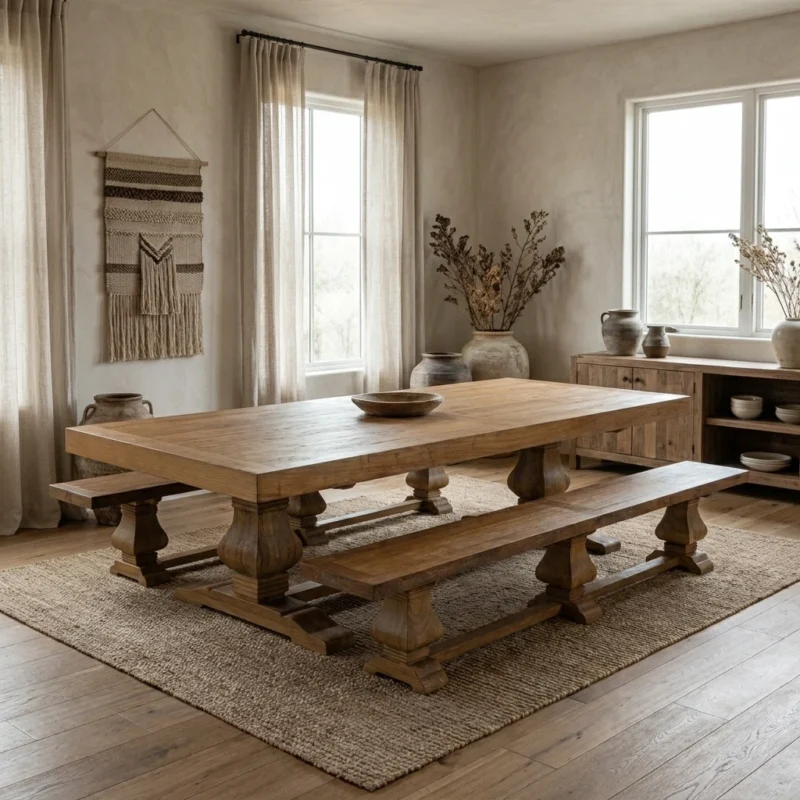 Emara 10 Seater Bench Dining Set