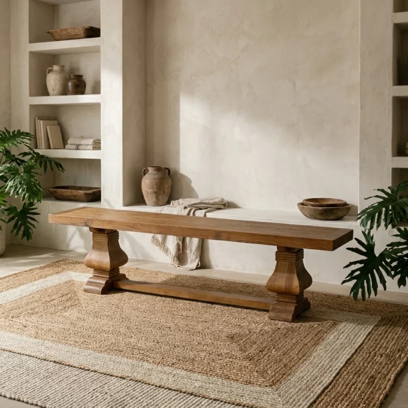 Emara 180cm Pedestal Dining Bench