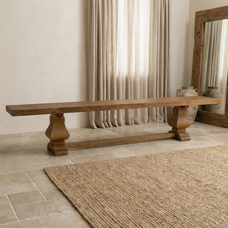 Emara 235cm Pedestal Dining Bench