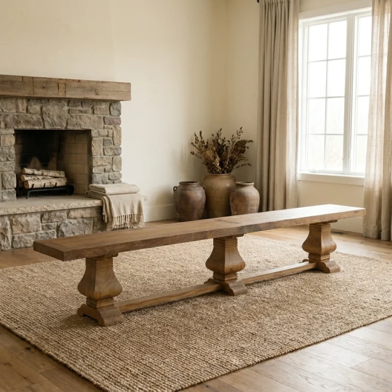 Emara 270cm Pedestal Dining Bench