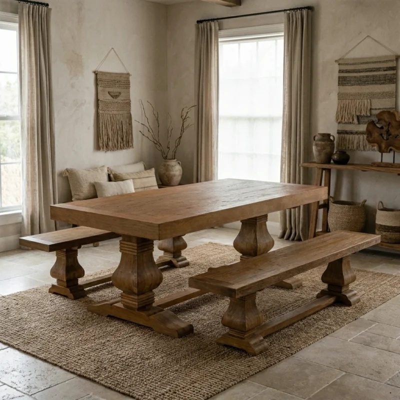Emara 6 Seater Bench Dining Set