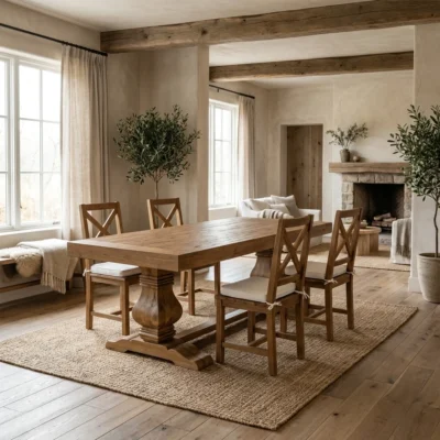 Emara 4 or 6 Seater Dining Set with Etana Chairs
