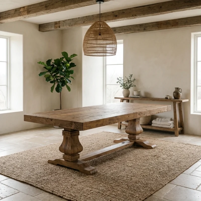 Emara 6 or 8 Seater Wide Dining Table