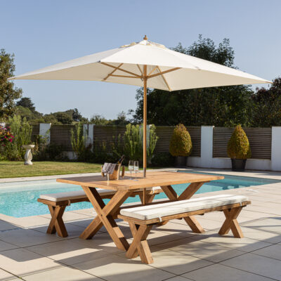 Eros 4 or 6 Seater Bench Dining Set