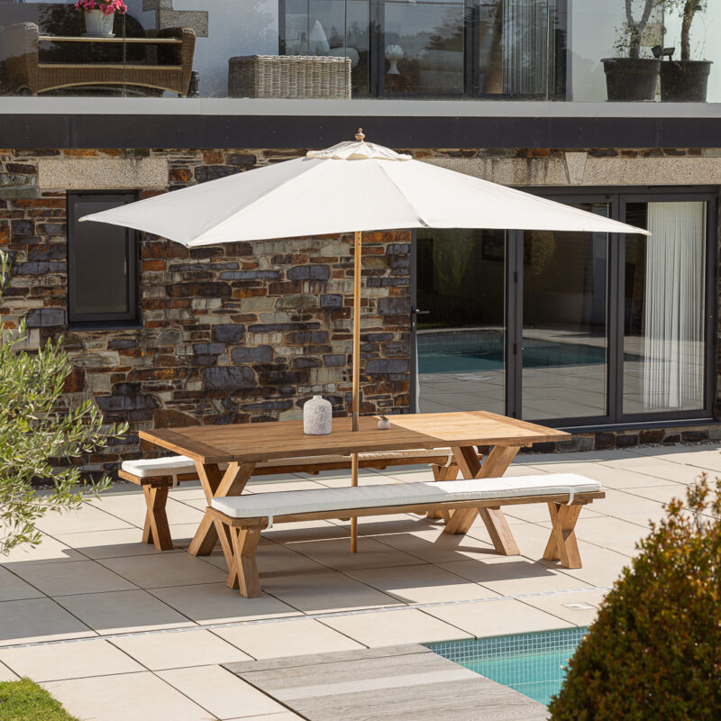 Eros 8 Seater Bench Dining Set