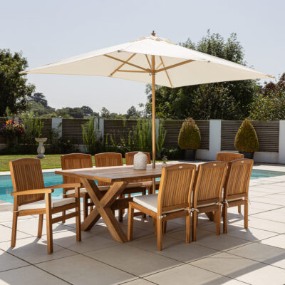 Eros 6 or 8 Seater Dining Set with Marley Chairs