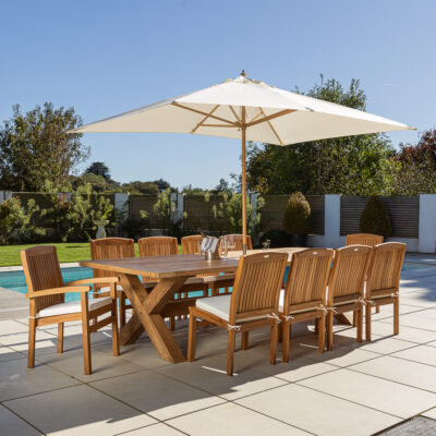 Eros 8 or 10 Seater Dining Set with Marley Chairs