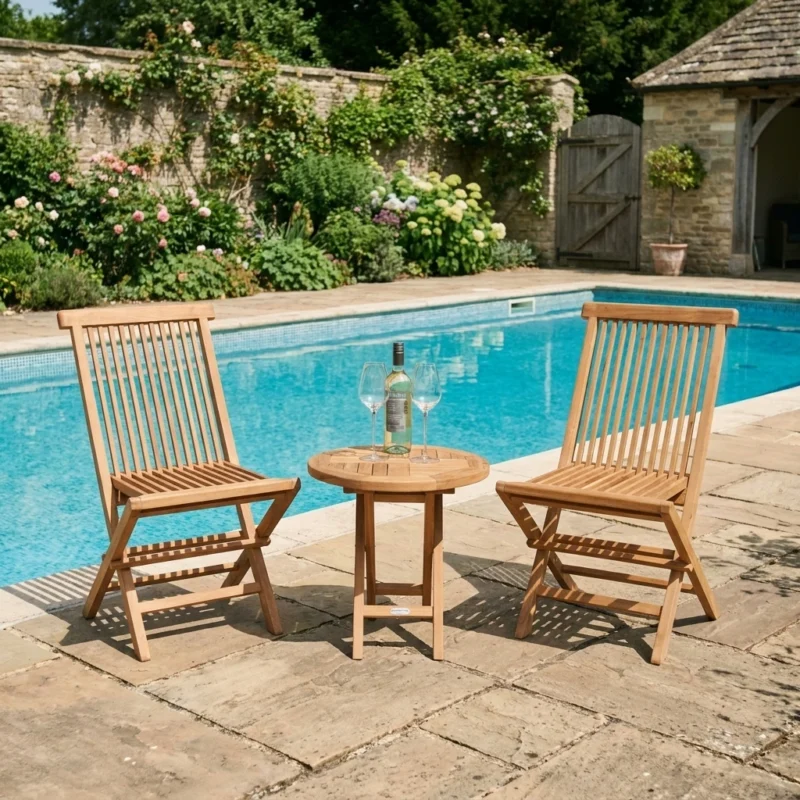 Halo Compact 2 Seater Bistro Set with Cora Chairs
