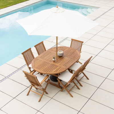 Stow 4-6 Seater Extending Dining Set with Cora Chairs