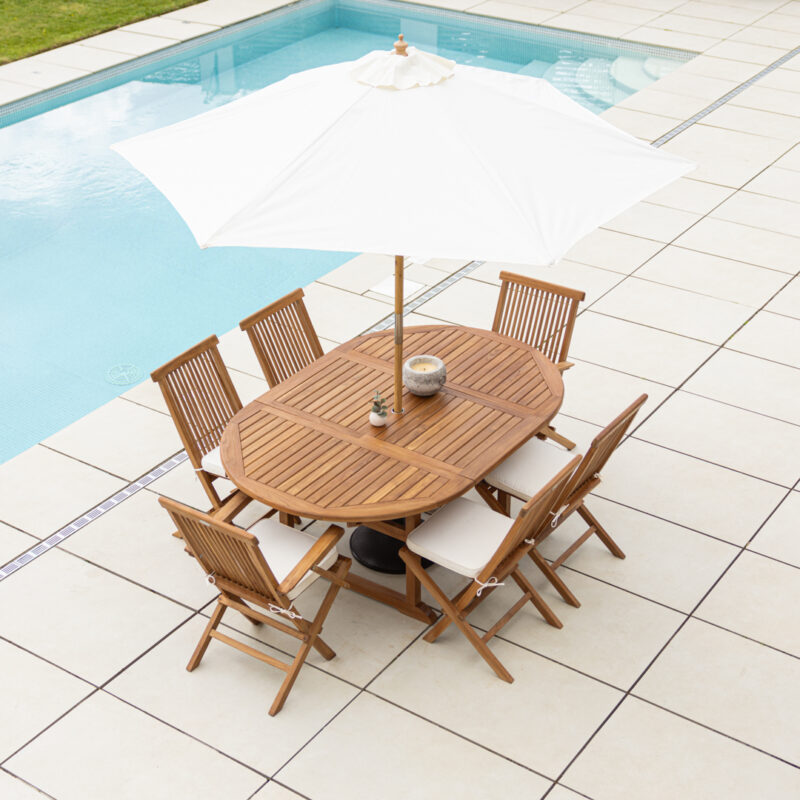 Stow 4-6 Seater Extending Dining Set with Cora Chairs