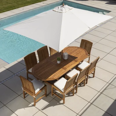 Holt 6-8 Seater Extending Dining Set with Marley Chairs