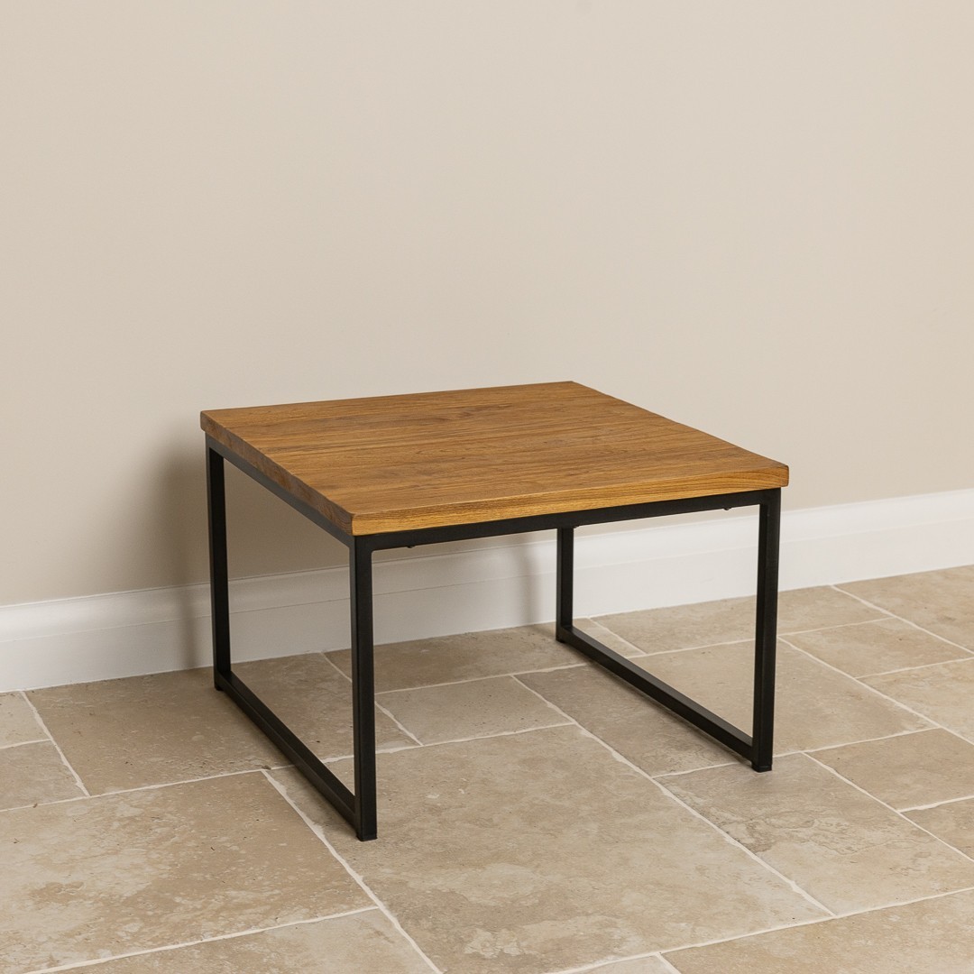 120cm x 60cm Reclaimed Teak Urban Fusion Nesting Coffee / Side Tables - Image 5