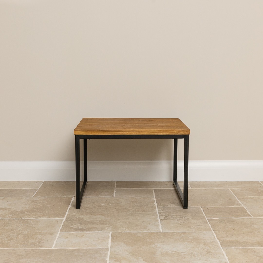 120cm x 60cm Reclaimed Teak Urban Fusion Nesting Coffee / Side Tables - Image 6