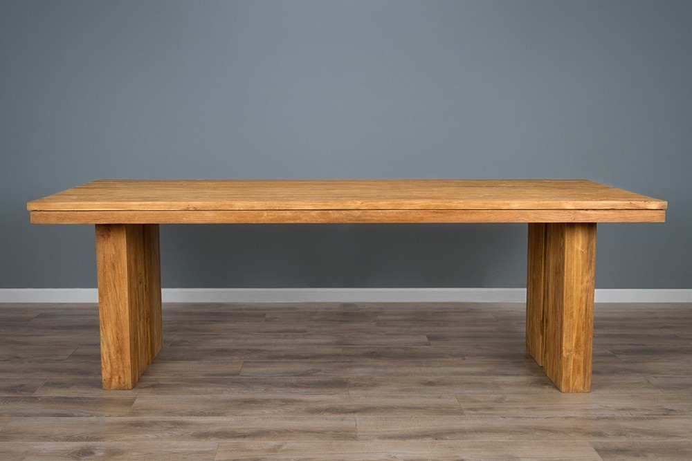Reclaimed Teak Tangerang Indoor Dining Table - 2 Sizes & 2 Finishes - Image 2