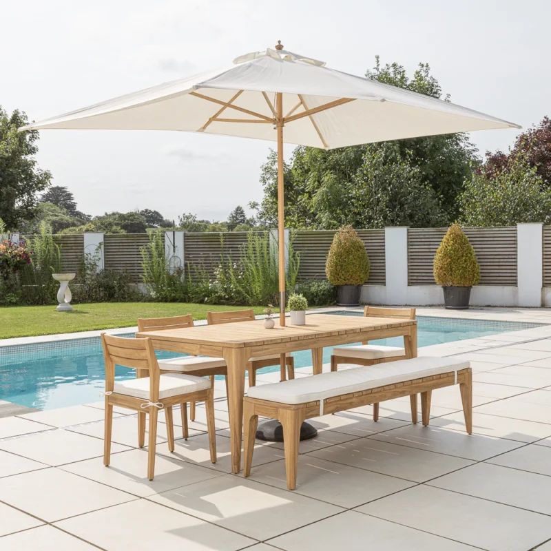 Oasis 4 or 6 Seater Bench Dining Set with Savannah Chairs