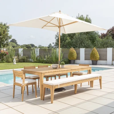 Oasis 6 or 8 Seater Bench Dining Set with Savannah Chairs