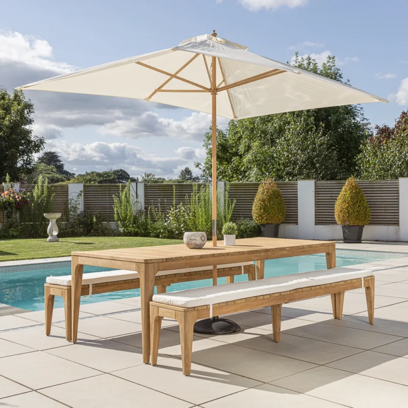 Oasis 8 Seater Bench Dining Set