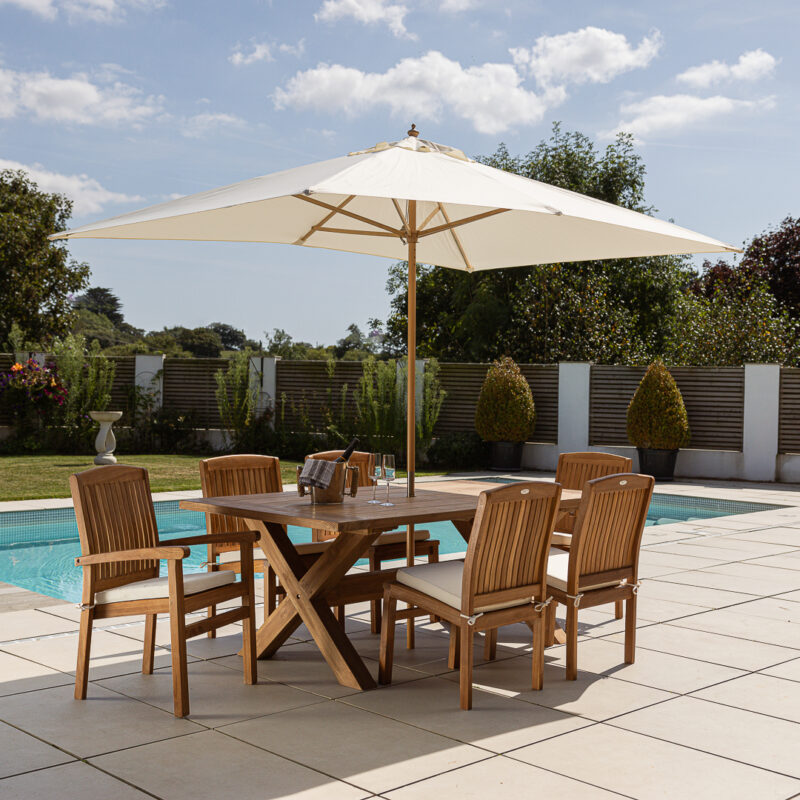 Eros 4 or 6 Seater Dining Set with Marley Chairs