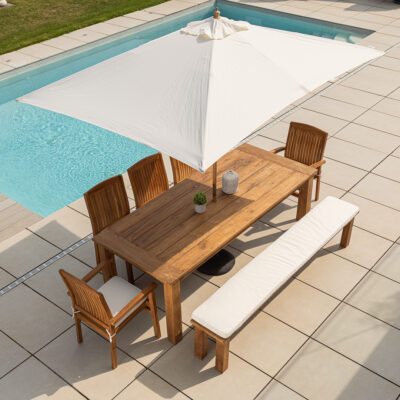 Onyx 6 or 8 Seater Bench Dining Set with Marley Chairs