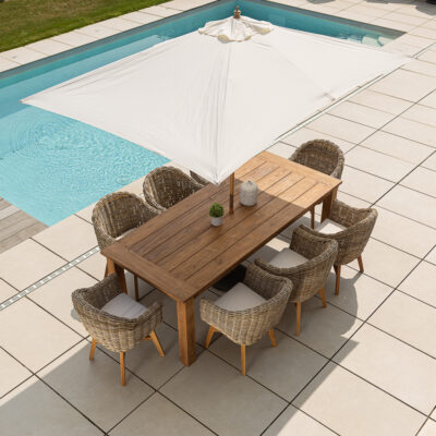 Onyx 6 or 8 Seater Dining Set with Scandi Armchairs