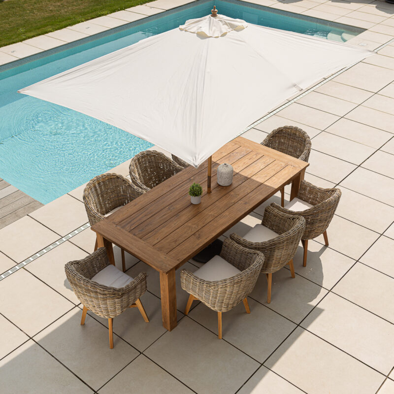 Onyx 6 or 8 Seater Dining Set with Scandi Armchairs