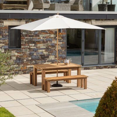 Onyx Compact 6 Seater Bench Dining Set