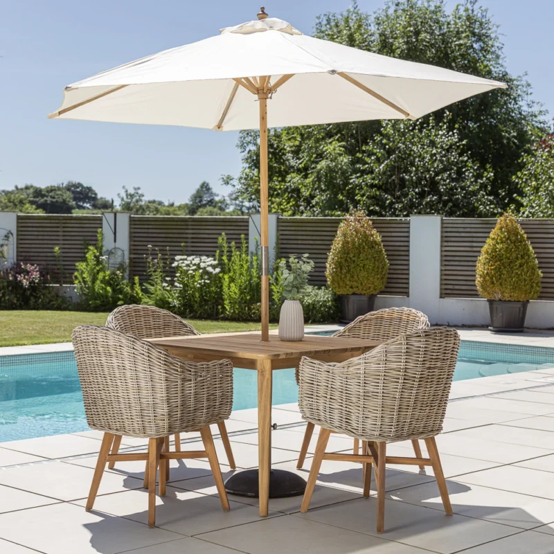 Savannah 4 Seater Dining Set with Scandi Armchairs