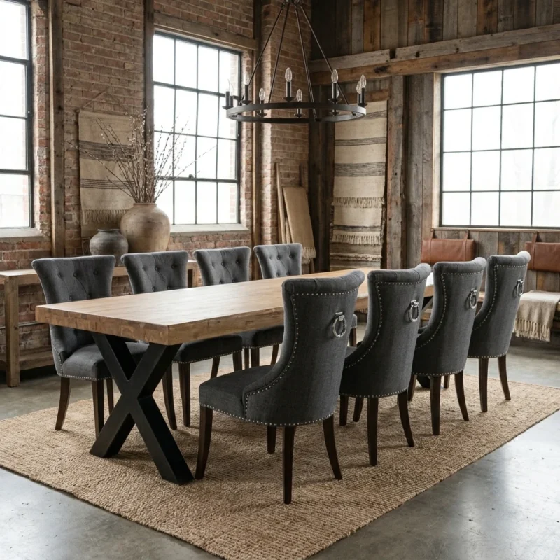 Urban Fusion 8 or 10 Seater Dining Set with Windsor Chairs