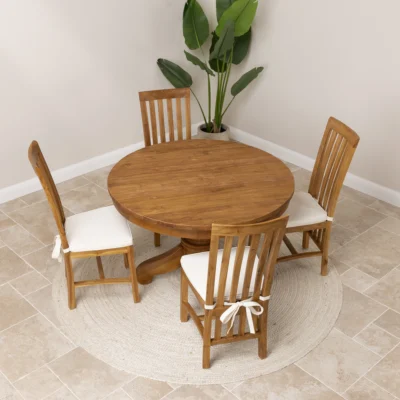 Country 4 Seater Dining Set with Reclaimed Teak Chairs