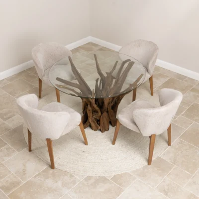 Hyati 4 Seater Dining Set with Cove Chairs