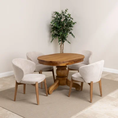 Cairn 4 Seater Dining Set with Cove Chairs